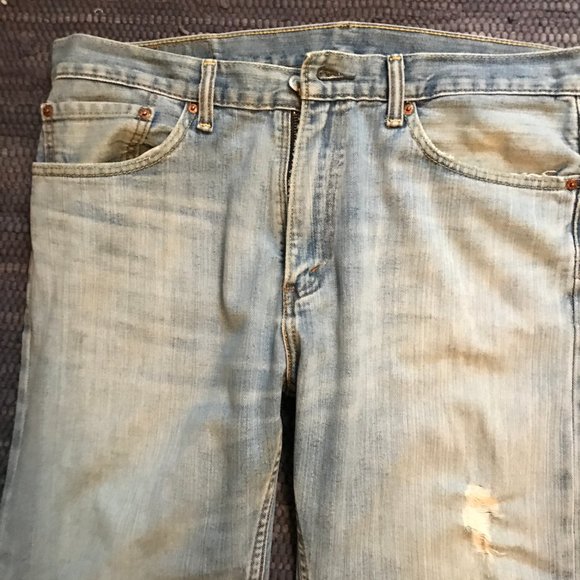 Levi’s Red Tab 505, Distressed, Faded, Light Denim 36W (Short inseam) - Picture 7 of 15